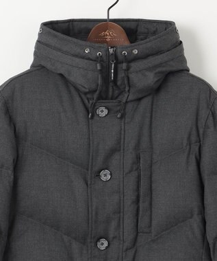 JOSEPH ABBOUD MOUNTAIN 【ECOファー/9ポケット/ホワイトグース/ユニセックス】ウールライクアウトドア ダウンコート グレー系