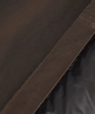 JOSEPH ABBOUD MOUNTAIN 【サスティナブル/ECO撥水/ECOファー/９ポケット】ナイロンピーチダウンコート ダークブラウン系