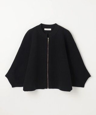  【洗濯機可】ポンチョジップカーディガン
