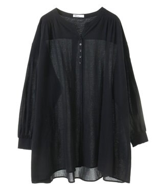 CRAFT STANDARD BOUTIQUE ジョーゼットスキッパーシャツ Black