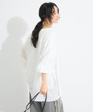 CRAFT STANDARD BOUTIQUE ジョーゼットスキッパーシャツ Off White