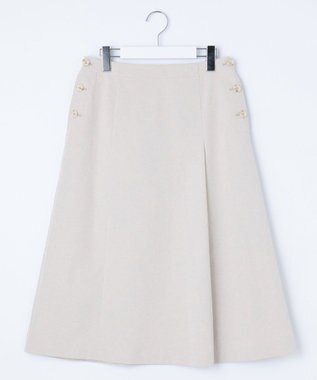 J.PRESS LADIES 【洗える】リネンツイル Aライン スカート ベージュ系