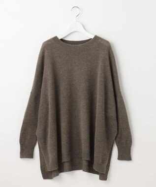 自由区 ポンチョニット ブラウン系