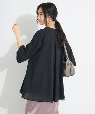 CRAFT STANDARD BOUTIQUE ジョーゼットスキッパーシャツ Black