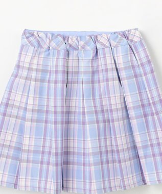 ANY KIDS プリーツ スカパン サックスブルー×チェック