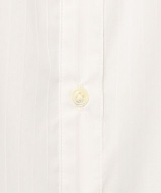 J.PRESS LADIES L 【洗える】BEZ ストライプ フリルネック ブラウス ホワイト系1