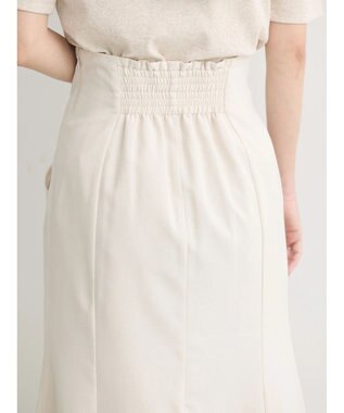 earth music&ecology フロントボタンマーメイドスカート Ivory