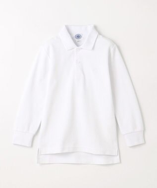 J.PRESS KIDS 【110-130cm】40/2鹿の子 長袖 ポロシャツ ホワイト系