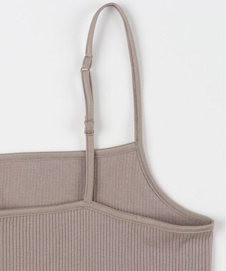 Wing インナー オーガニックコットン100％(身生地) ブラがひびきにくい 【綿の贅沢 オーガニック リブタイプ】 キャミソール EL1061 ウイング／ワコール ブラウン