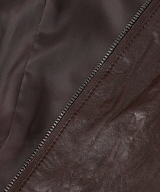 JOSEPH HOMME 【洗い加工】シュリンクエアレザー 　シングルライダースジャケット ダークブラウン系