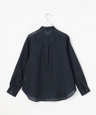 J.PRESS LADIES S 【WEB限定カラーあり・2way】リネン シャツ ブラウス ネイビー系
