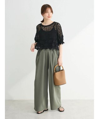 Green Parks ・ＥＬＥＮＣＡＲＥ　ＤＵＥ　ウエストドロストパンツ Khaki