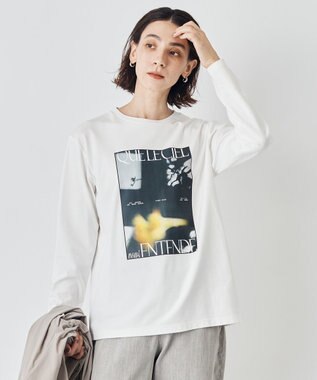 UNFILO コットンスムース グラフィック ロンＴ オフ(花)