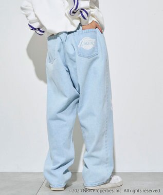 WEGO 【ユニセックス着用ITEM】別注NBAデニムパンツ デニム淡色