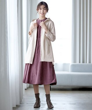 Tiaclasse 【洗える】ミドル丈マウンテンコート アイボリー