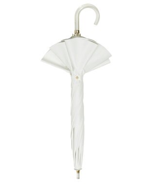 MOONBAT 【一級遮光日傘】LANVIN en Bleu (ランバン オン ブルー)  長傘 フレアフリル 遮光 遮熱 UV オフホワイト