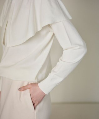 #Newans 【洗える】ケープカラープルオーバー ホワイト