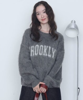 WEGO モヘアタッチBROOKLYNロゴニット