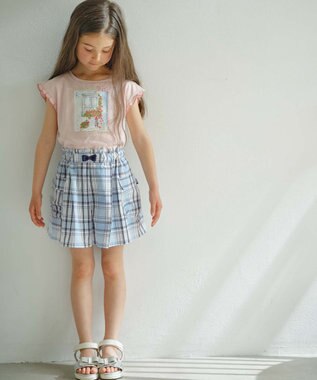 組曲 KIDS 【110-140㎝】夏休みの絵日記 Tシャツ ピンク系