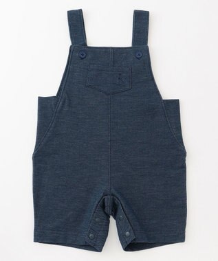 組曲 KIDS 【80-90cm】Check 半袖オーバーオール ネイビー系5