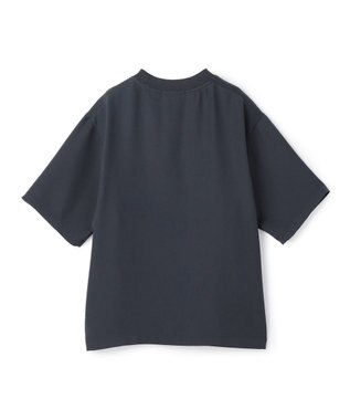 UNFILO MENS ダブルクロス クルーTEE ブルーグレー