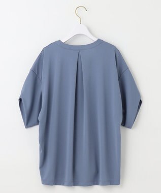 ANY SIS 【接触冷感・吸水速乾・UVケア】エアリードレープスムーススキッパー ブラウス スモーキーブルー