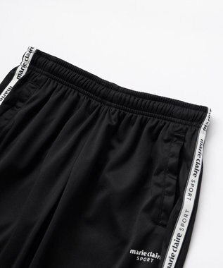 OP／FILA 【Marie claire sports】ロゴテープパンツ62丈 ブラック