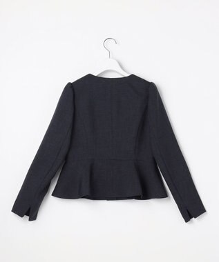 Feroux 【先行予約】パール釦ペプラムジャケット×スカート セットアップ ネイビー系