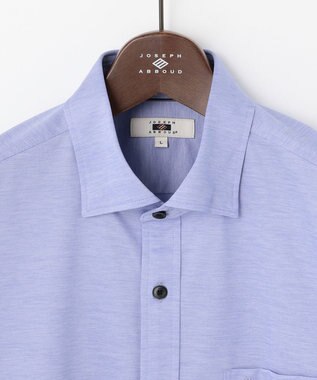 JOSEPH ABBOUD 【キングサイズ・ジャージー素材】シャンブレー シャツ サックスブルー系