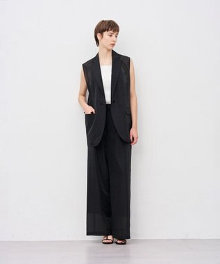 uncrave シアーオーガンジー テーラードジレ ブラック