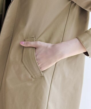 Tiaclasse 【洗える】ミドル丈マウンテンコート ベージュ