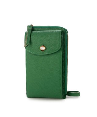 UNBILLION ペルケ perche / ジェムストーンモバイルウォレットショルダー グリーン