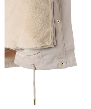 earth music&ecology マルチウェイマウンテンパーカー（ファー） Beige