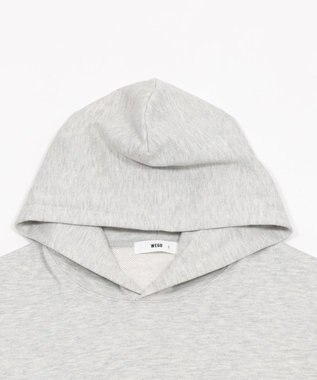 WEGO 【ユニセックス着用ITEM/SMLサイズ展開/裏起毛】ワンポイント刺繍プルパーカー アッシュグレー