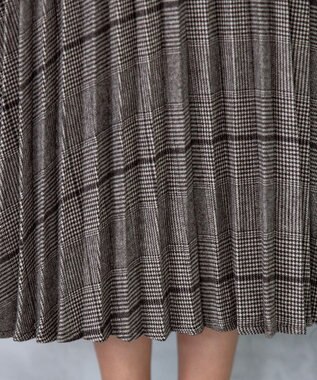 Tiaclasse 【安田美沙子さん着用】チェックプリーツスカート ベージュ