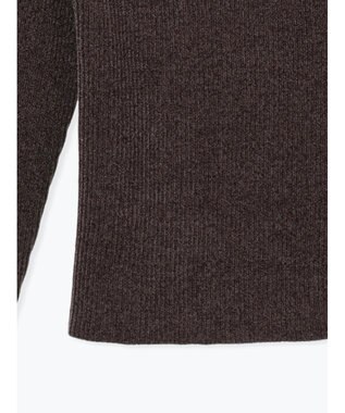 Te chichi モールリブスタンドネックニット チャコールグレー