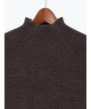 Te chichi モールリブスタンドネックニット チャコールグレー