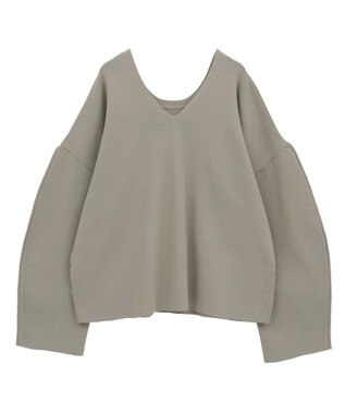 Green Parks ・ＥＬＥＮＣＡＲＥ　ＤＵＥ　２ｗａｙニットプルオーバー Gray Beige