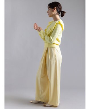 Te chichi 【Atelier Bonheur】イレギュラーフリルニットプルオーバー《2025winter catalog item》 イエロー
