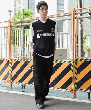 WEGO 【ユニセックス着用ITEM/2点セット】アンサンブルゲームロゴニットベスト ブラック