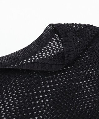 WEGO 2WAYオフショルメッシュニット ブラック