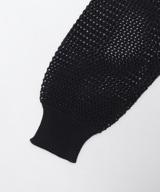 WEGO 2WAYオフショルメッシュニット ブラック