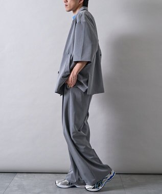 CRAFT STANDARD BOUTIQUE 半袖ダブルテーラードセットアップ Charcoal Gray