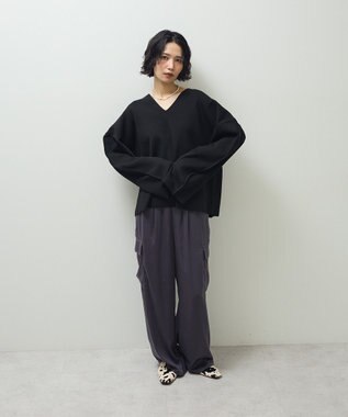 Green Parks ・ＥＬＥＮＣＡＲＥ　ＤＵＥ　２ｗａｙニットプルオーバー Black