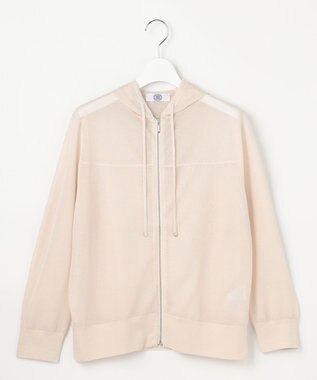 J.PRESS LADIES 【WEB限定カラーあり】SHEER LIGHT KNIT パーカー グレージュ系