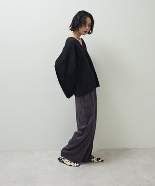 Green Parks ・ＥＬＥＮＣＡＲＥ　ＤＵＥ　２ｗａｙニットプルオーバー Black