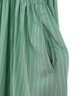 AMERICAN HOLIC サラックールアソートギャザーワンピース Stripe Green