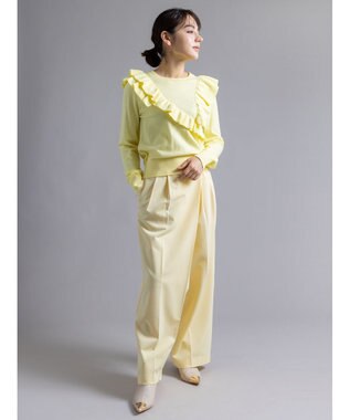 Te chichi 【Atelier Bonheur】イレギュラーフリルニットプルオーバー《2025winter catalog item》 イエロー