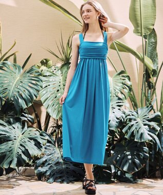 San-ai Resort（三愛水着楽園） マキシワンピース　M　【San-ai Resort（サンアイリゾート）】 ブルー