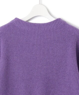 J.PRESS YORK STREET 【WOMEN】ウールカシミヤ ボトルネックショートニット パープル系